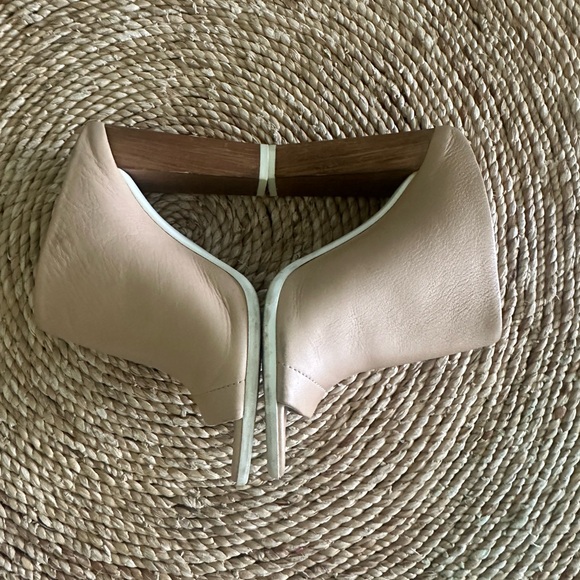 VINCE Allison Leather Peep-Toe Mule, Nude Size 9.5 - Picture 5 of 8